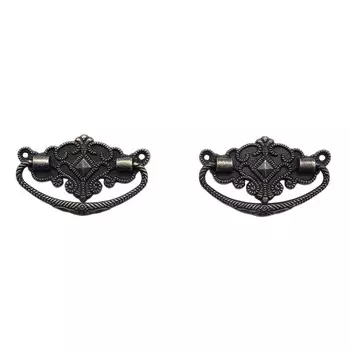 Ручка декоративная для шкатулок 37*72 мм, 2шт бронза