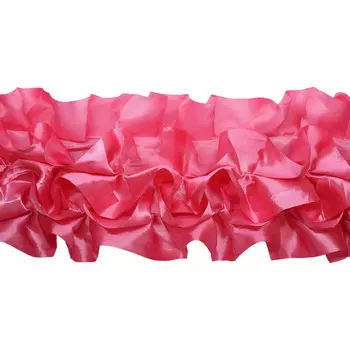 Тесьма-рюш Стрела на а/м атлас 14см*1,5м/1м/1,5мм (розовый)