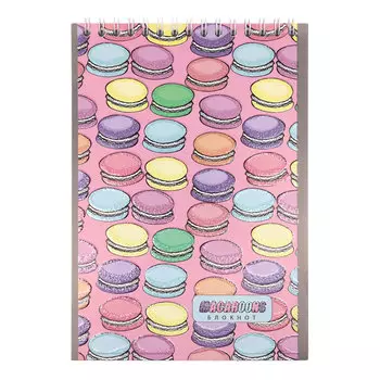 С0712-55 Блокнот на гребне А5 кл.48л. блестки 'Сладости'