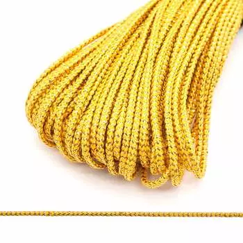 С1075 Шнур отд. плетеный с метанитом 2мм*30м (желтый/золото)