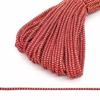 С1075 Шнур отд. плетеный с метанитом 2мм*30м (красный/золото)