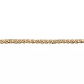 С1075 Шнур отд. плетеный с метанитом 2мм*30м (бежевый/золото)