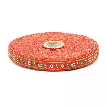 С1851Г17 Лента жаккардовая рис. 8749 18мм*25м (красный/желтый/белый)