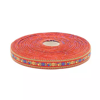 С1851Г17 Лента жаккардовая рис. 8749 18мм*25м (красный/желтый/синий)