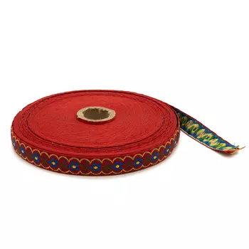 С1851Г17 Лента жаккардовая рис. 9303 18мм*25м (красный/синий)