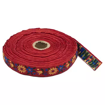 С1852Г17 Лента жаккардовая рис. 8924 24мм*25м (красный/желтый/синий)