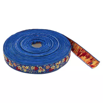 С1852Г17 Лента жаккардовая рис. 9437 'Клубничка' 24мм*25м (4 синий)