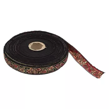 С1856Г17 Лента жаккардовая с метанитом рис.9602 18мм*25м (5 черный)