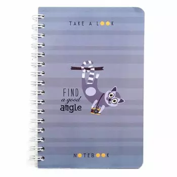 С2126-34 Зап. книжка - перевертыш А6 на гребне 80л.'Прикольные зверята'