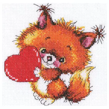 С216 Набор для вышивания RTO 'Доброе сердечко', 14х14 см