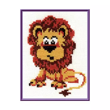 221 Набор для вышивания РС-Студия 'Львенок' 16*11 см
