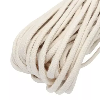 С223 Шнур плетеный хб, 6мм*50м, цв. суровый (Мн)