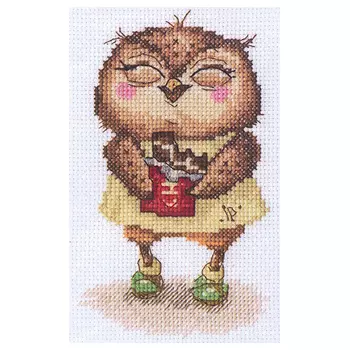 С233 Набор для вышивания RTO 'Шоколадные дольки в серебряной фольге', 10х15 см