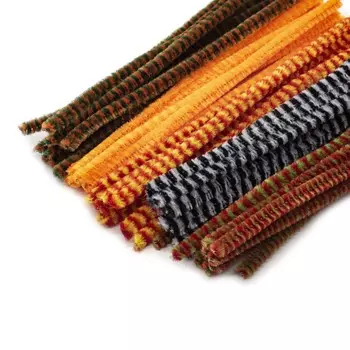 С2585-02 Пушистая ПРОВОЛОКА 15см. двуцвет. 50шт./упак