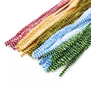 С2587-02 Пушистая ПРОВОЛОКА Перья 30см. двуцвет. 40шт/упак