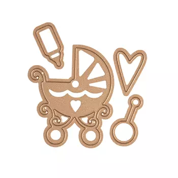 S2-228 Набор ножей для вырубки, тиснения и нанесения узора по трафарету Spellbinders Shapeabilities Die D-Lites 'Милый крошка'