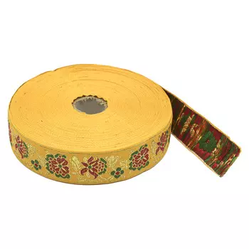 С3104Г17 Лента жаккардовая с метанитом рис. 9029 32мм*25м (3 желтый)