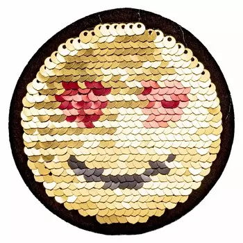 С3304-02 НАКЛЕЙКИ пайетки-перевёртыши 'Смайлик 1'