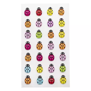 С3308-05 ФИГУРКИ самоклеящиеся Божьи коровки