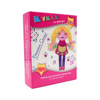 С3309-02 Набор д/творчества ШЬЕМ КУКЛУ из фетра 'Кукла в красном платье'
