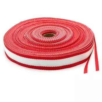 С3338Г17 Стропа-30-3п рис.7841 30мм*25м, 15,8 г/м (красный/белый)