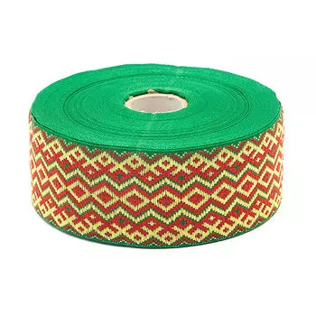 С3379Г17 Лента жаккардовая рис. 9433 50мм*25м (зеленый)