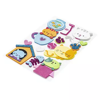 С3476-03 НАКЛЕЙКИ из ЭВА 'Забавные котята. Ассорти'