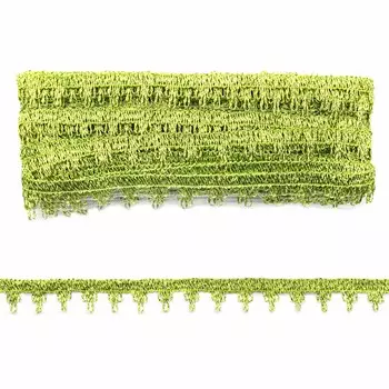 С3493Г17 Тесьма вязаная отделочная рис.8106 15мм*20м (салатовый)