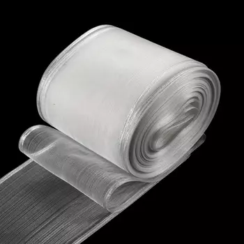 С3502 Лента для бантов с мет. краем, 7 см*25 м (белый)