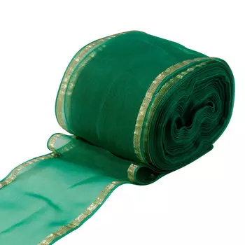 С3502 Лента для бантов с мет. краем, 7 см*25 м (зеленый)