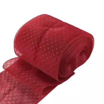 С3505 Лента вяз. для бантов, 10,5 см*20 м (красный)