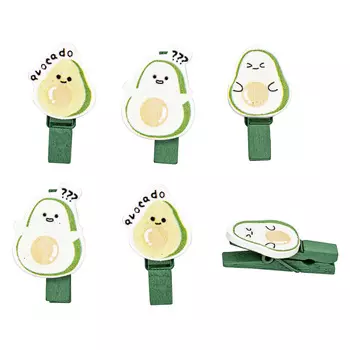 С3574-07 ПРИЩЕПКИ декоративные 'Смешные авокадо'
