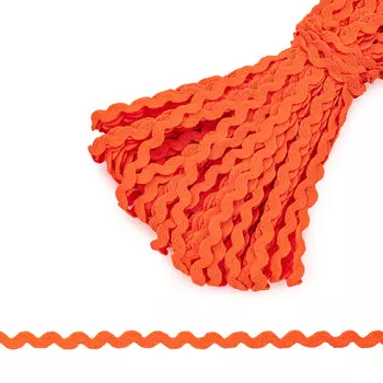 С3582 (С3581) Тесьма 'вьюнчик' 5мм*20м (люм.оранжевый)