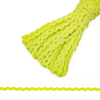 С3582 (С3581) Тесьма 'вьюнчик' 5мм*20м (люминисц.салатовый)