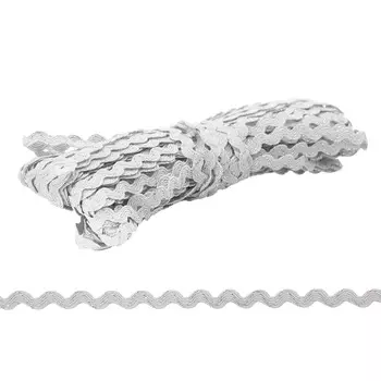 С3584 Тесьма-вьюнчик с метанитью, 5 мм*20 м (белый)