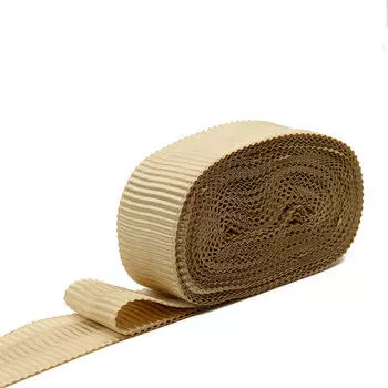 С3599 Лента атласная гофрированная рис.7570 50мм*15м (бежевый)