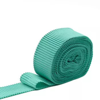 С3599 Лента атласная гофрированная рис.7570 50мм*15м (мята)