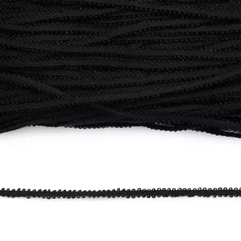 С3601 Шнур отделочный сороконожка, 4 мм*25 м (черный)