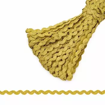 С3621 Тесьма 'вьюнчик с метанитью' 6мм*20м (золото)