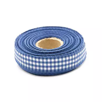 С3723 Лента 'Шотландка', 15 мм*25 м (синий/белый)