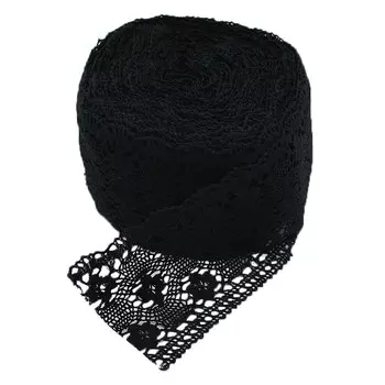 С3749Г17 Кружево х/б рис125.01.038 125мм*25м (черный)