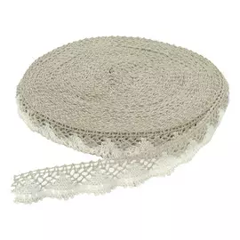 С3749Г17 Кружево х/б рис.28.01.021 28мм*25м (лен/белый)