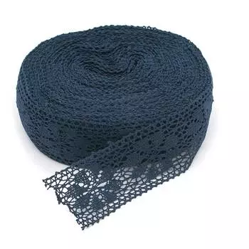 С3749Г17 Кружево х/б рис.60.01.178 60мм*25м (т.синий)