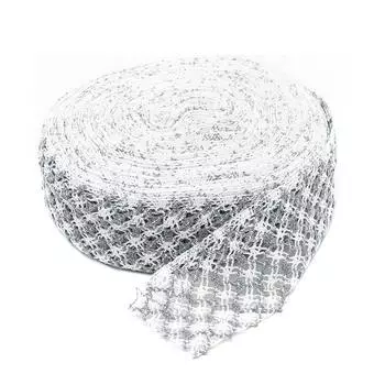 С3749Г17 Кружево х/б рис.75.01.183 75мм*25м (белый/св.серый)