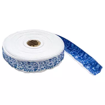 С3774Г17 Лента 'Славянский орнамент Оберег', рис.9017 32мм*25м (4 белый/синий/голубой)