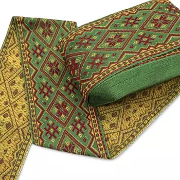С3786Г17 Лента жаккардовая рис. 9460 90мм*12,5м (зеленый)
