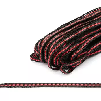 С3858Г17 Стропа-5-3п рис.9690 5мм*25м, 3,4 г/м (9 черный/красный/черный)