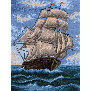 487 Набор для вышивания РС-Студия 'Парусник' 26*35 см