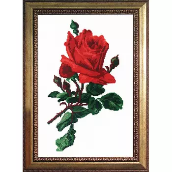 491 Набор для вышивания РС-Студия 'Роза красная' 32*18 см