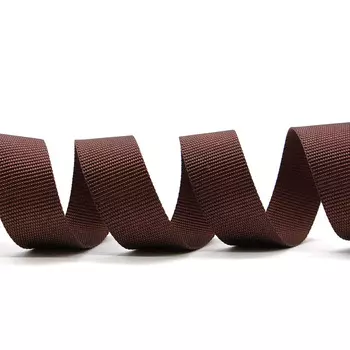 С763 Лента ременная, 2,5 см*50 м (007 коричневый)